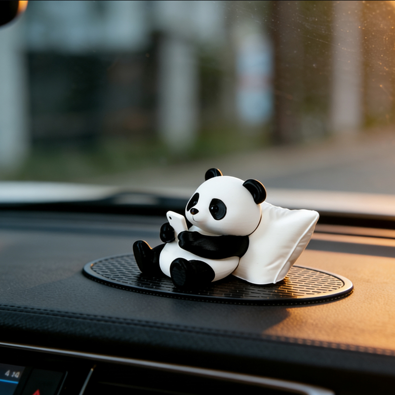Car Accessories Must Have - Panda Sculpture Ornament, Desktop Office Decoration,