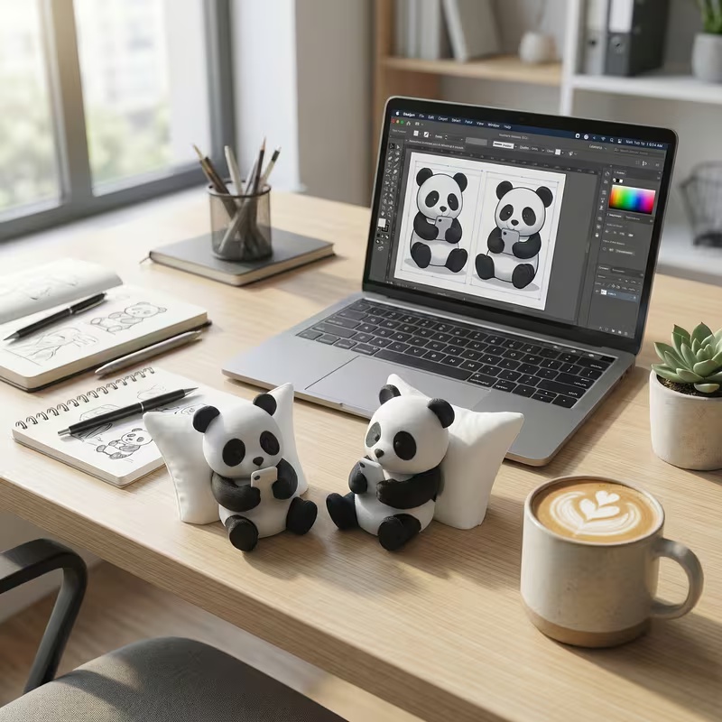 Panda Sculpture Ornament, Desk - Car Accessories Must Have recension och pris